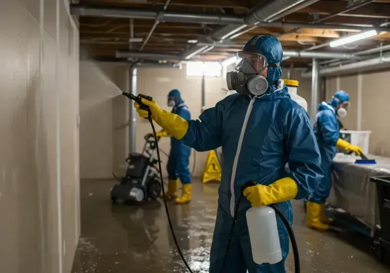 Basement Sanitization and Antimicrobial Treatment process in Montgomery County, TX