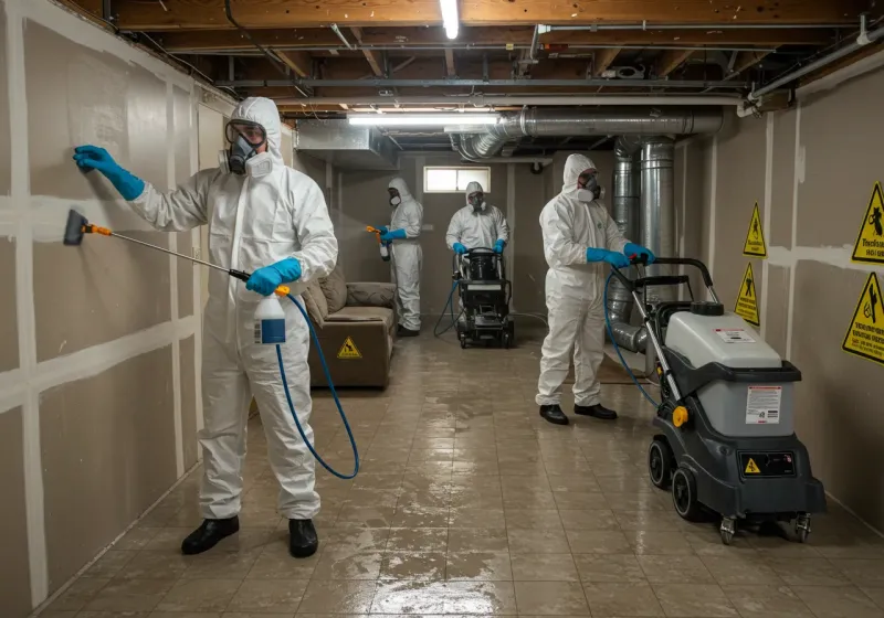 Basement Moisture Removal and Structural Drying process in Montgomery County, TX